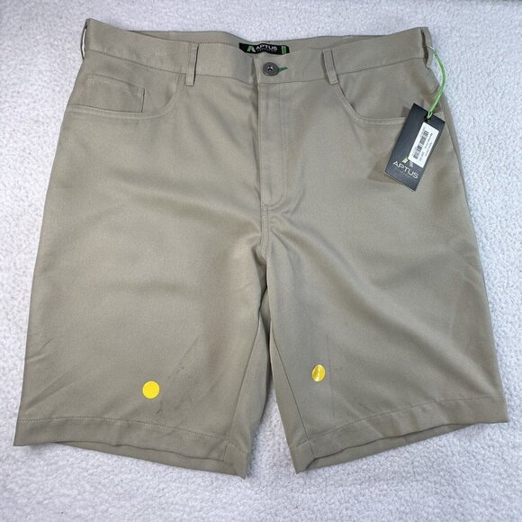 Aptus Men's Golf Performance Athleisure Casual Shorts Size 34 Khaki $66 NWT - Picture 2 of 7